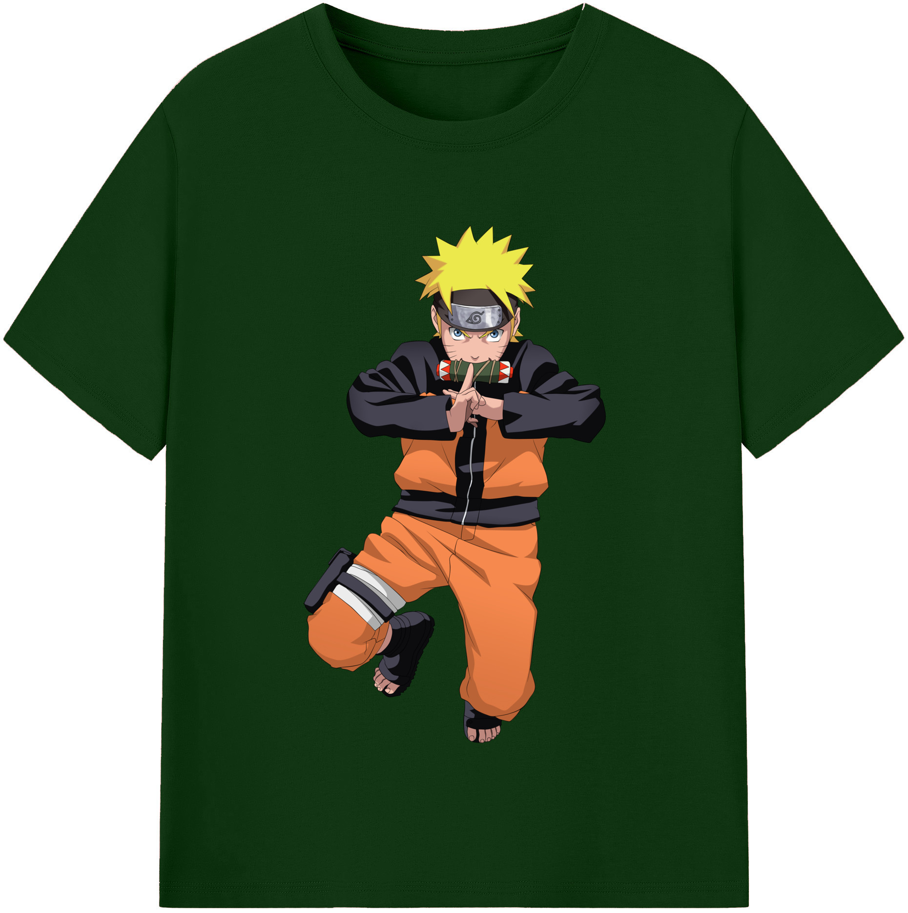 （画像用） NARUTO -ナルト- うずまき ナルト Uzumaki Naruto 綿100％半袖Tシャツ（フロントプリント）